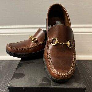 Gucci Leather Lug Sole Loafers